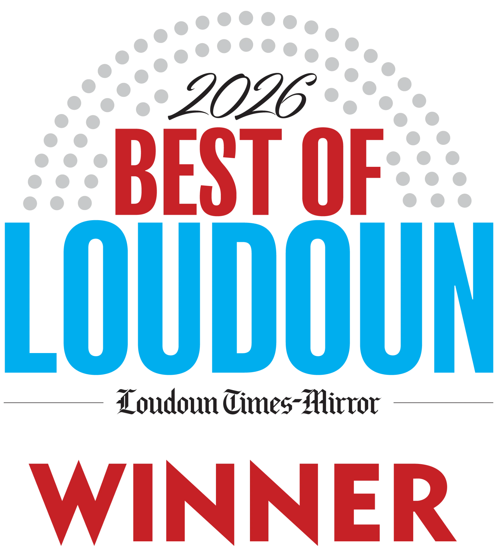 2026 Best of Loudoun Winner badge from Loudoun Times-Mirror